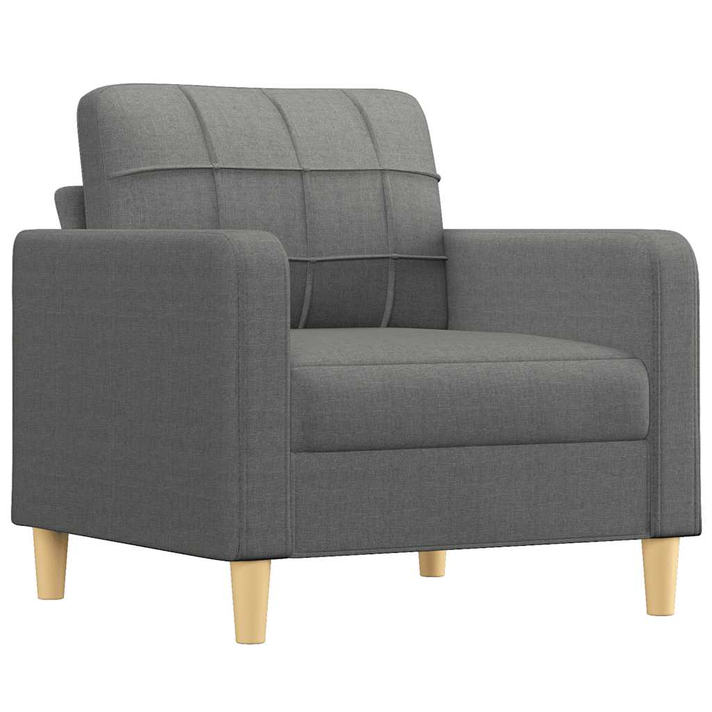 Vidaxl Armchair, Dark Gray, 60 Cm, Upholstered In Fabric