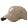 Baseball CZA416 [White Fang] Hat, Cap, Cap, Embroidered, Cherry, Sports, Outdoor, Adjustable, Women's, Men's, (Khaki)