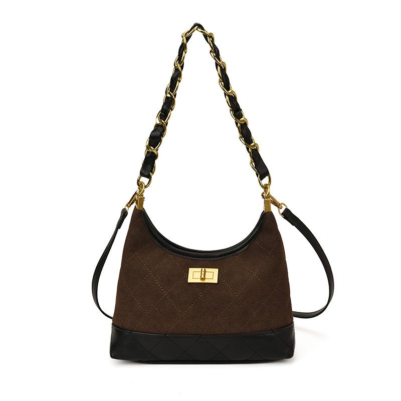 

Fashion rhombus embroidered thread dumpling bag women s bag new casual commuter underarm shoulder bag chain messenger bag