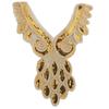 Elegant Embroidered Lace Collar Neckline Appliques Trim with Sequins Ethnic Style Sew On Patches for Fashionable Women