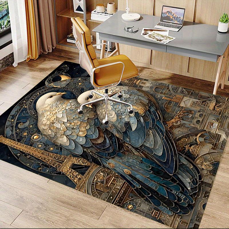 1PC Doves Paris Extra Large Non Slip Floor Carpet, Office, Family, Bedroom Large Area Rug Indoor Rugs, Vibrant Colors
