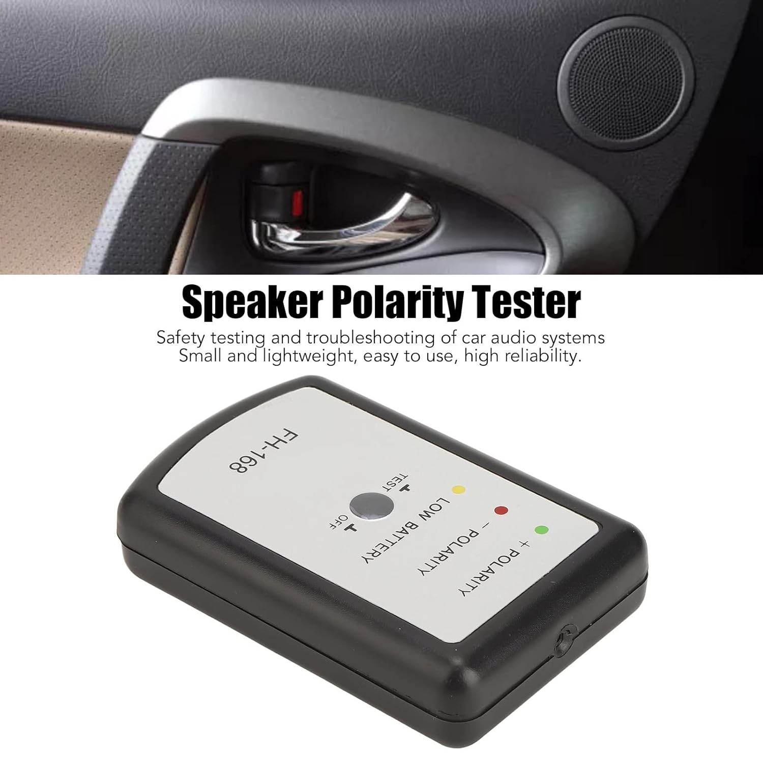 Car Speaker Polarity Tester Phase Meter Test Subwoofer Tweeter for Automotive Audio System, Automotive Speaker Polarity Tester Phasemeter Tool