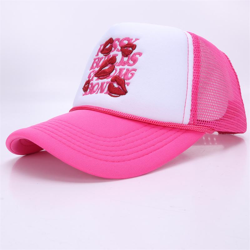 

Unisex Letter Lips Embroidery Side Pentagram Baseball Net Caps Spring And Summer Outdoor Adjustable Casual Hats Sunscreen Hat 54-61CM