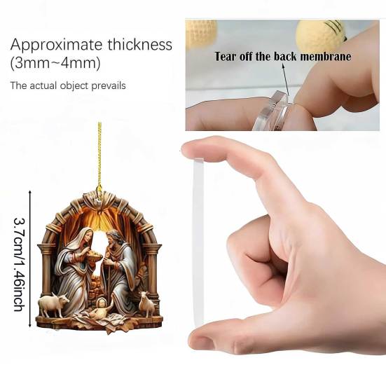 Nativity Advent Calendar 2025 24 Days Christmas Countdown Calendar with 24 Nativity Scene Ornaments Christian