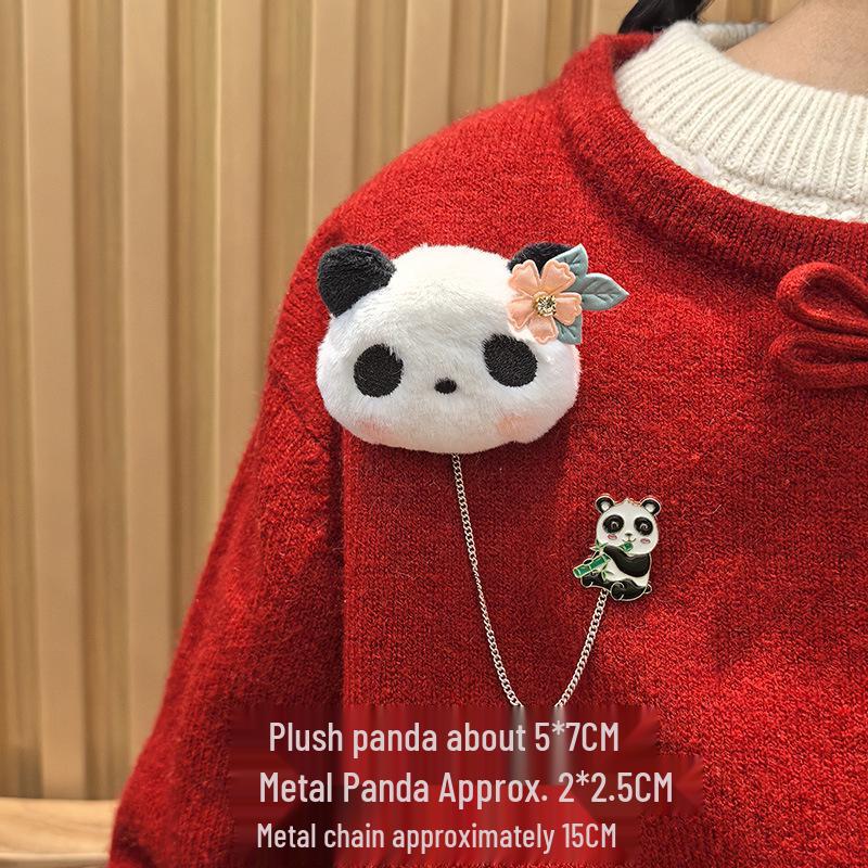 Adorable Red Panda Brooch: Cute Plush Backpack Pin for Students, Couples & Women - Perfect Birthday Gift