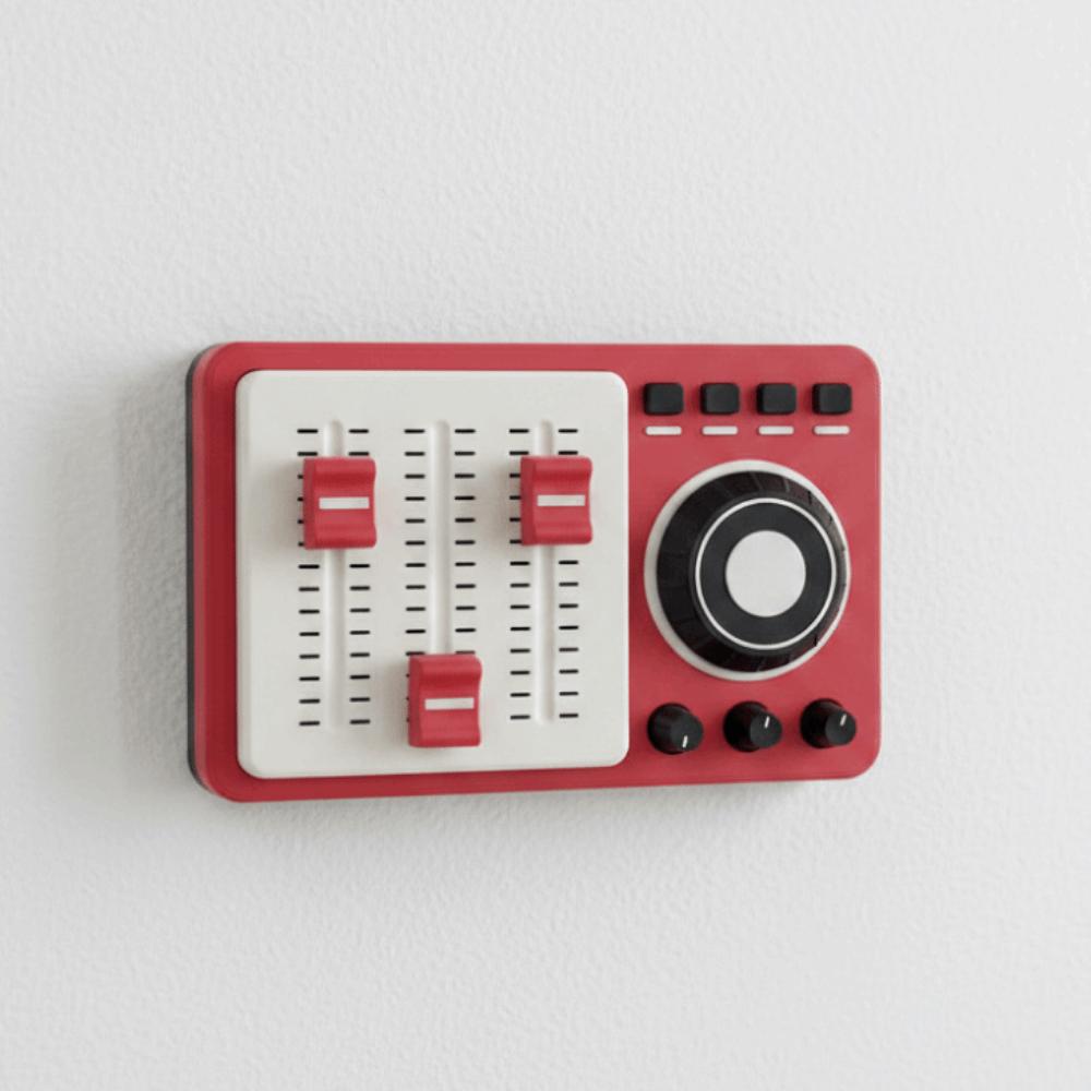 3 Switches Light Switch Guard Covers Vintage Creative Joystick Switch Stickers 3D Printed Removable Switch Frame Cover