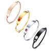 Vnox Free Engraving Stainless Steel Medical Alert ID Bangle Personalized Bracelet for Men Women/Gold Color  2.36"/2.55"