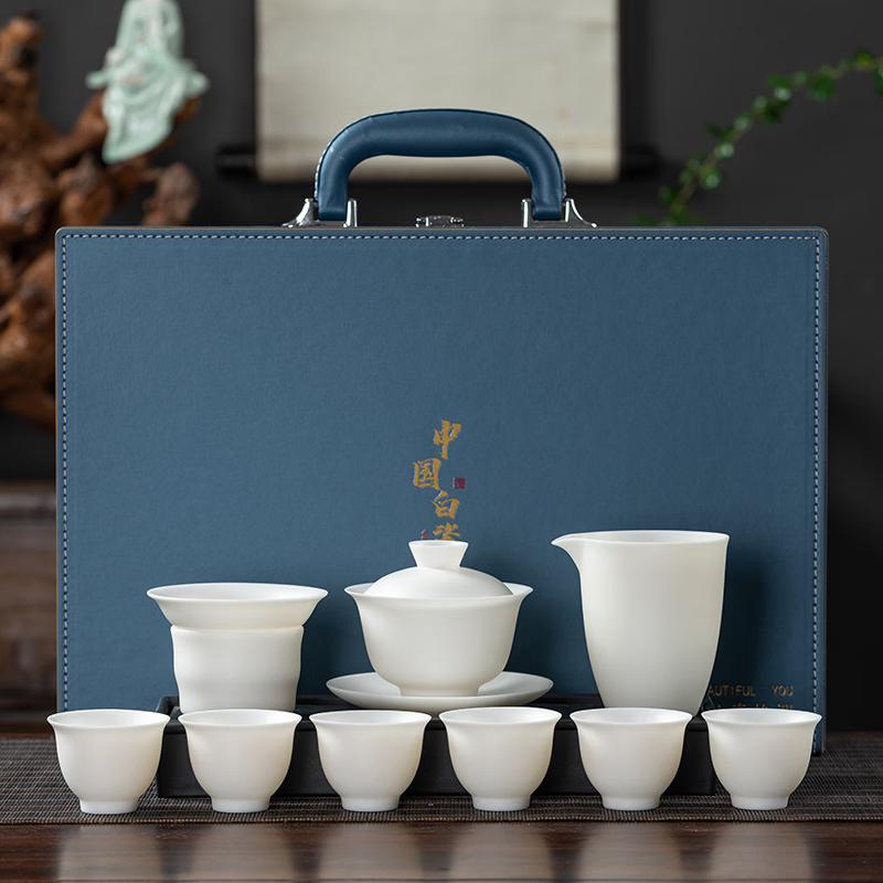 Hand-painted Unglazed Ceramic Kung Fu Tea Set