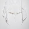 Spring 2026 European & American Style V-Neck Waist-Cinching Shawl Top