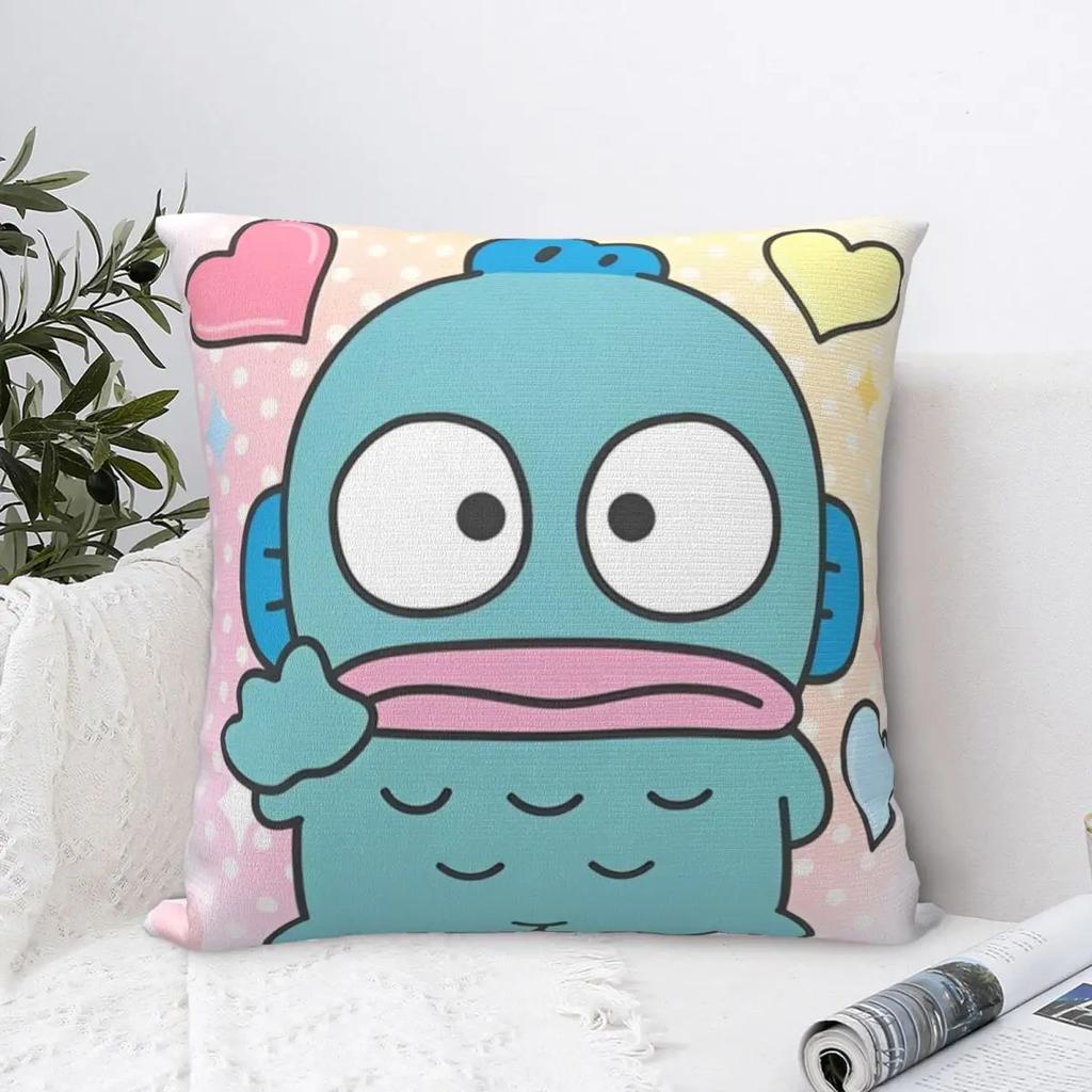 Hangyodon LOVE Cartoon Pillowcase Soft Polyester Cushion Cover Decorations Cute Kawaii Pillow Case Cover Home Square 18"