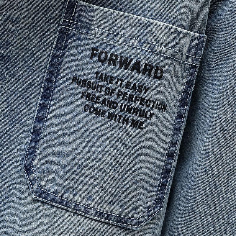 Men S Loose Long Sleeve Denim Jacket Casual Youth Workwear