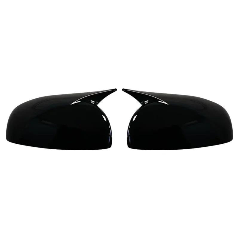 For Skoda Fabia 2008-2014 car side mirror cover cap protective shell glossy black carbon fiber look