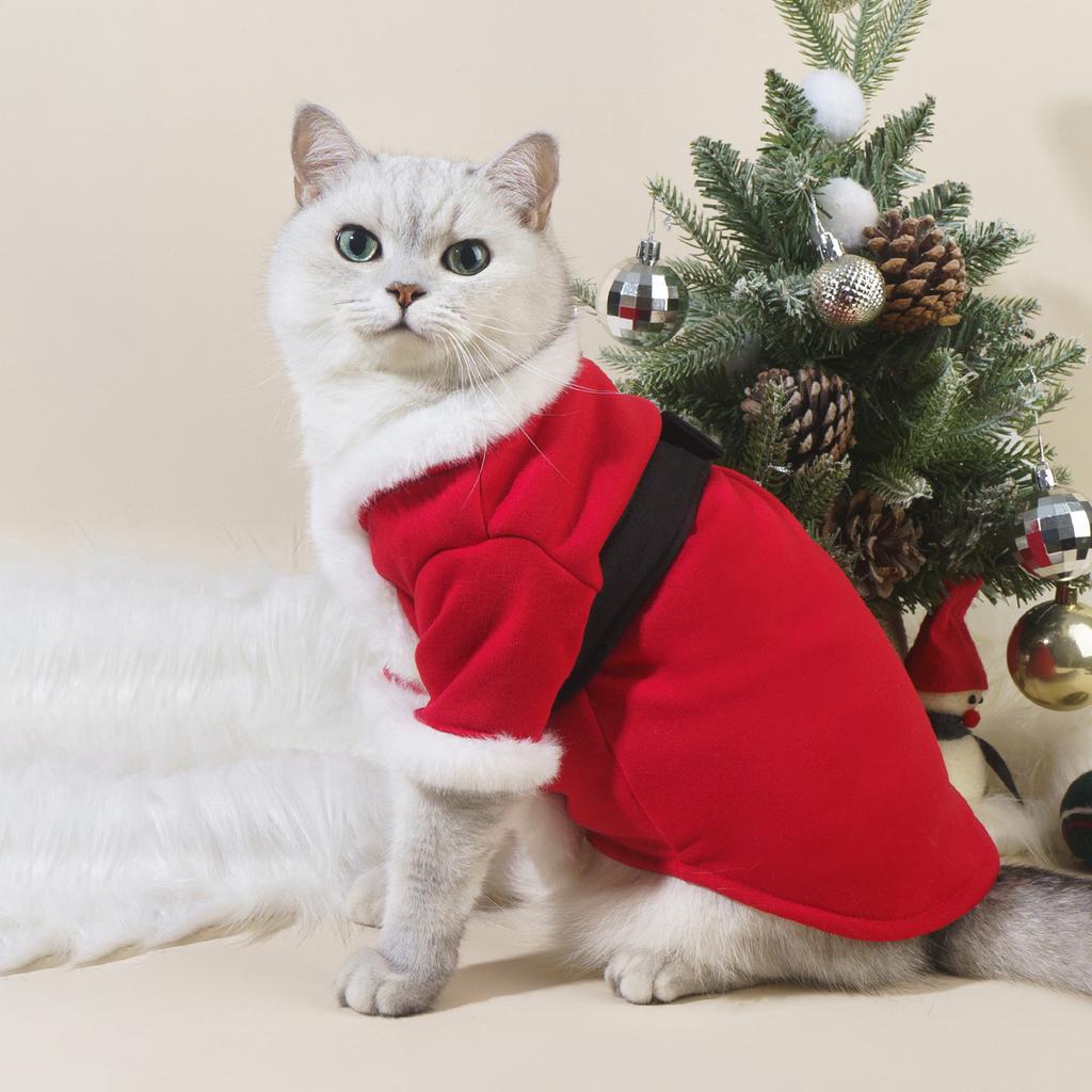 Neue Weihnachts-Haustierkatzen und Hunde Haustierkleidung Herbst und Winter Bademäntel Klassische Feiertagsartikel Hundeartikel