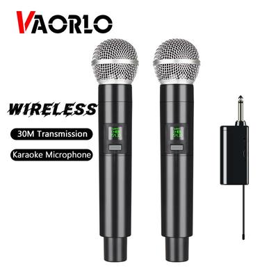 VAORLO Wireless Dual Microphone Karaoke 30M Transmission Home Media Mic With Receiver For TV Speakers HD Audio High Resolution Plug and Play