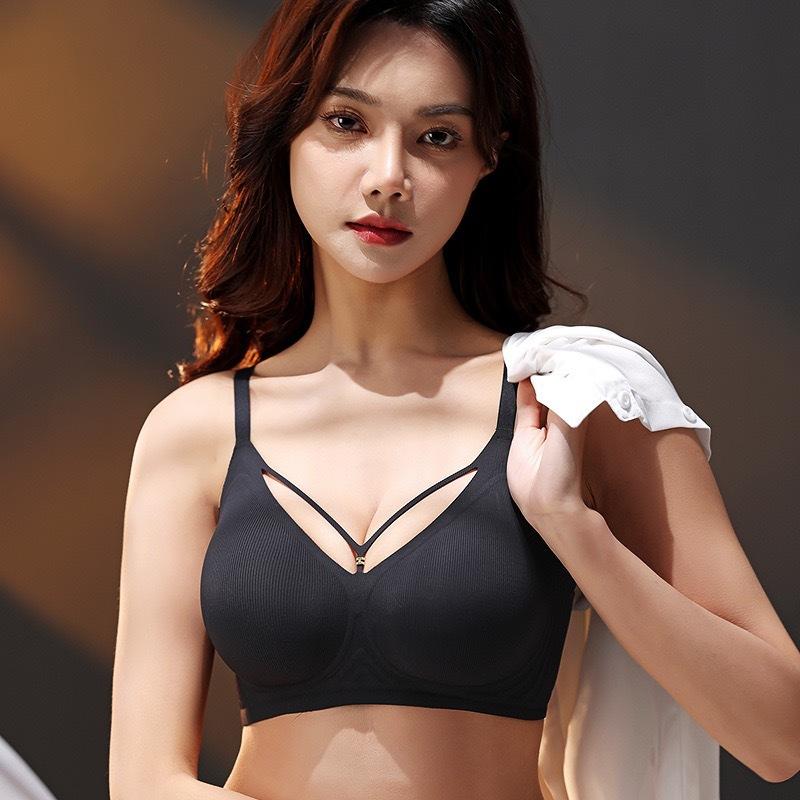 Simple Stylish Sexy Non-magnetic Wire-free Seamless Smooth Comfortable Push-up Bra for Women