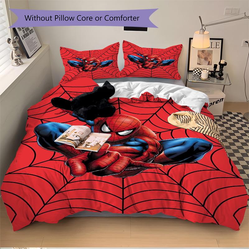 Spiderman Web Art Print 3Pcs Bedding Setduvet Cover With 2 Bedropillowcase Home Birthday Gift