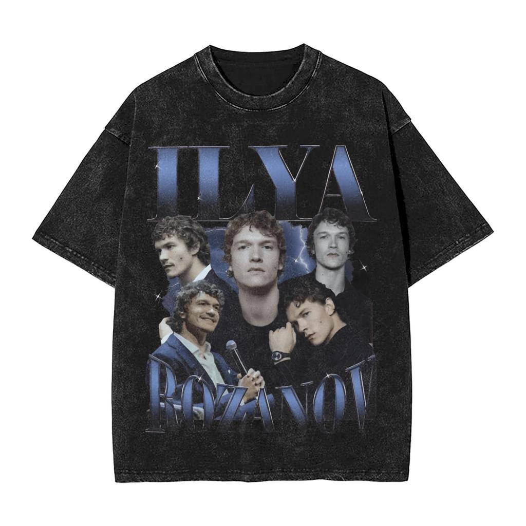 Couple T Shirt Heated Rivalry Vintage Ilya Rozanov Bootleg Washed T-Shirts Hipster Summer Tee Shirt Vintage Loose Cotton Tops