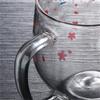 300ml Cute Heated Resistance Japanese Cherry Blossom Cup With Tea Infuser Filter&Lid Glass Flower Tea Cup Christmas Mug
