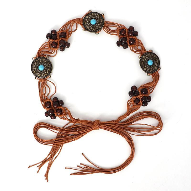 Rope White Woven Waist Belt For Summer Casual Women Accessory Fashion