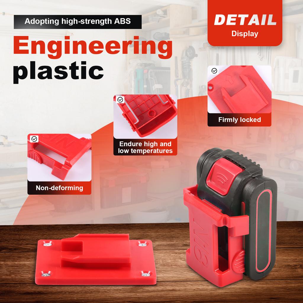 20Pcs Wall Mount Tool & Battery Holder with Screw Drill Tool Hanger Battery Mount Dock Rack for Milwaukee M18 18V Tool & Battery