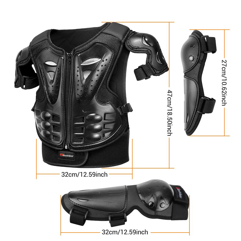 Dětská Motorkářská Ochranná Vesta Ochrana Motokros Body Armor Bunda Ochranné Chrániče Jízda Nákoleníky Moto Plná Ochrana Děti