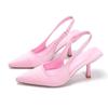 Fashion New Women's Shoes Fashion Women's Pumps Pointed Toe High Heels Shallow Women's Sandals Zapatos De Mujer Purple Shoes
