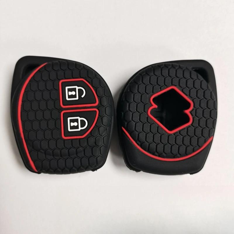 Silicone Car Key Fob Cover 2 Button Anti-Slip Shockproof Case for Alto Suzuki SX4 Swift Grand Vitara Ciaz Anti-Dust Protection
