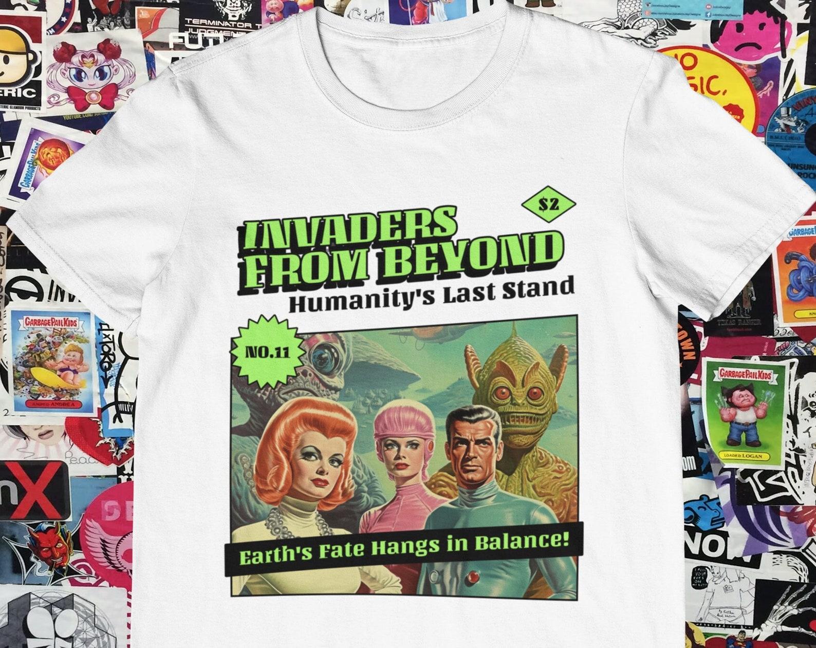 Retro Comic Book T-shirt: Invaders From Beyond Graphic Novel 3XL