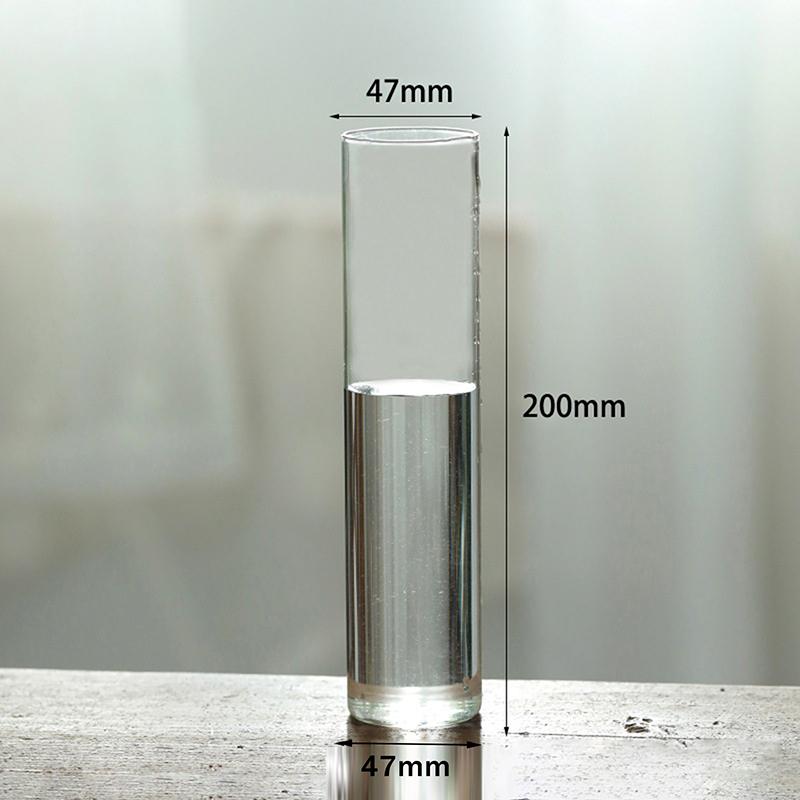 Hydroponics Plants Desktop Glass Planter Vase Glass Vase Transparent Cylinder Flower Vase Bedroom Desktop Home Decoration