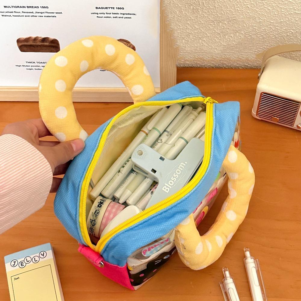 Desktop Storage Korean PVC Pencil Case Cartoon Ins Pencil Pouch  Stationery Holder