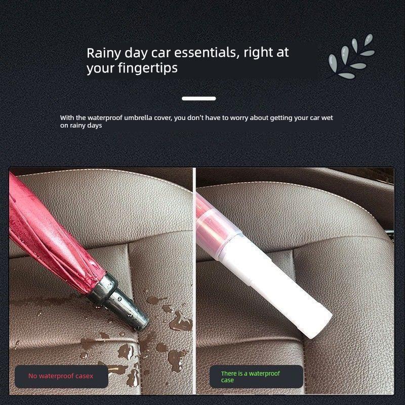 Waterproof Umbrella for Men and Women, Double Automatic Large Car-Mounted 16-Rib Long Handle Umbrella, Oversized Black Umbrella for Men and Women