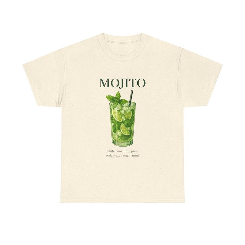 Mojito Cocktail Summer Vibes Funny T-Shirt Refreshing Drink Unisex Fashion Casual Comfort Soft Cotton Tees Vacation Apparel Top