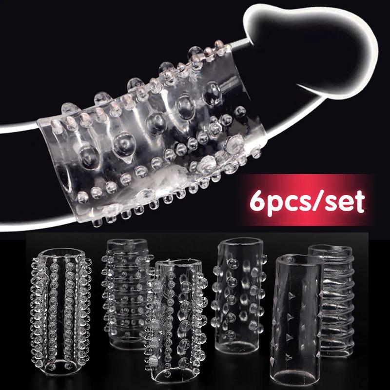 6 teile/satz Cock Ring G-spot Stimulieren Penis Ring Sex Spielzeug für Männer Sperren Spermien Verzögerung Ejakulation