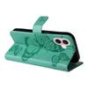 For iPhone 16 Wallet Case Floral Butterfly Imprinted Leather Phone Cover Stand