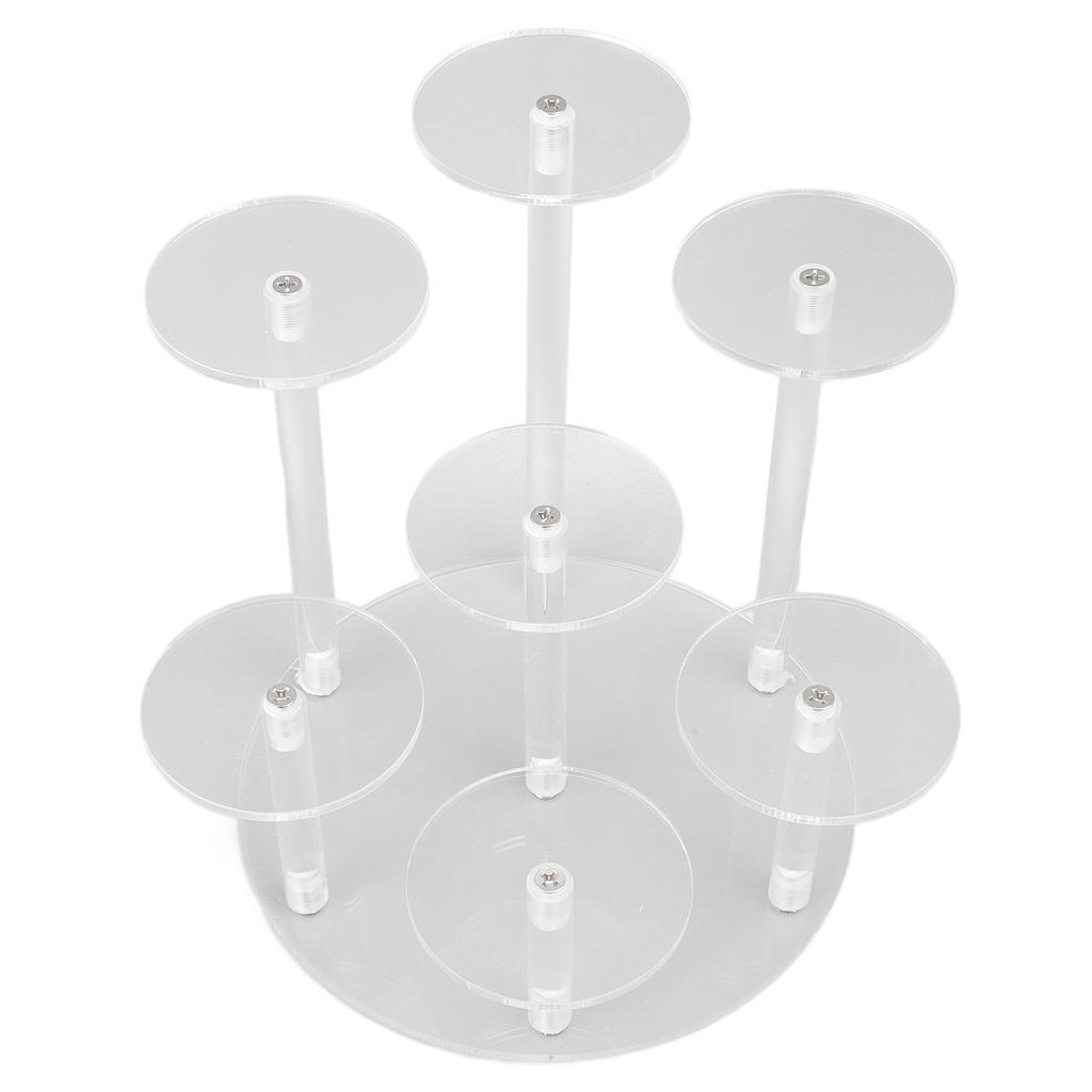 Cupcake Stand 7 Tier Exquisite Elegant Acrylic Display Riser for Dessert Jewelry Cosmetics