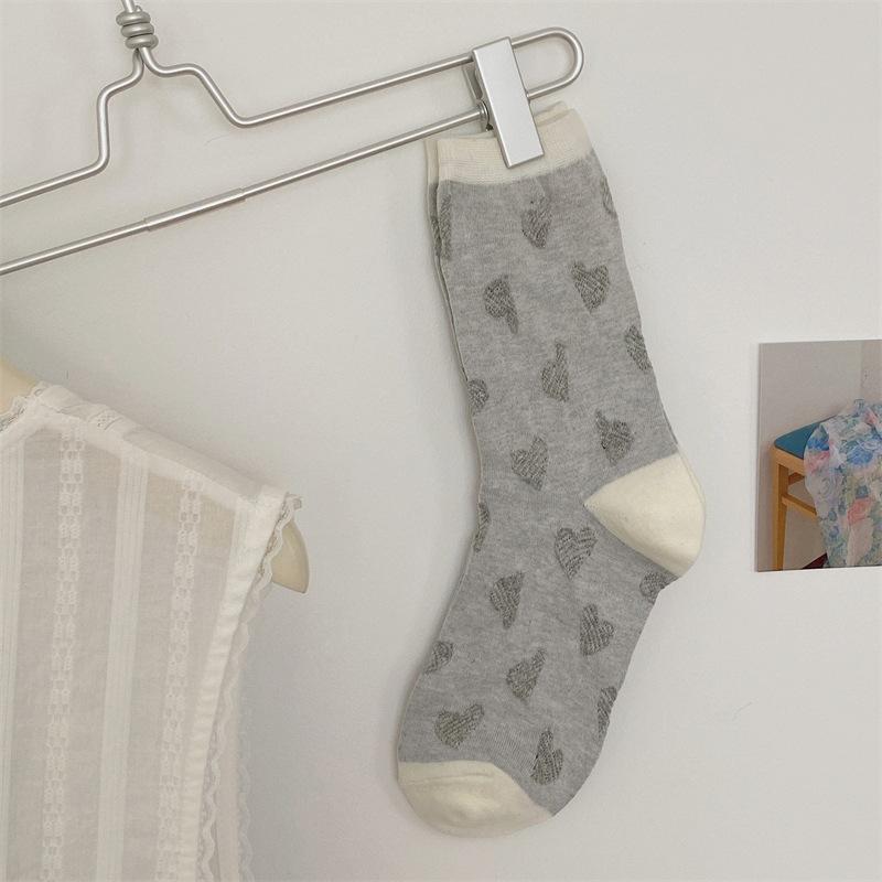 

Женские весенне-летние тонкие милые облегчающие любовь носки из чистого хлопка с барашковой махрой 1 pair серый