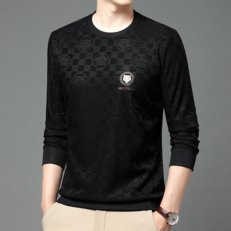 

Осенние мужские толстовки, модные футболки с длинными рукавами и круглым вырезом с головой тигра, молодежные футболки, дышащие спортивные мужские топы XXXXL