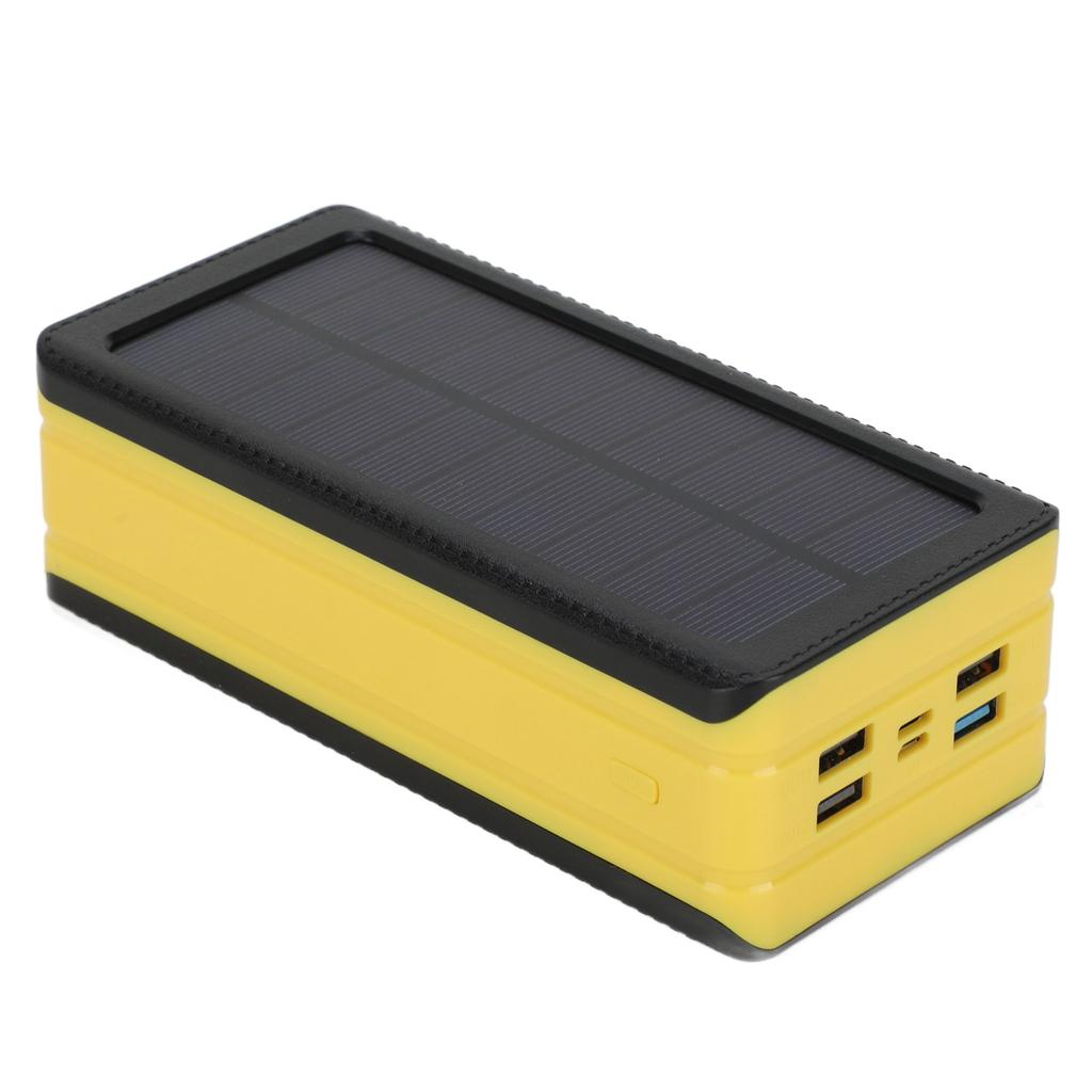 Solar Power Bank 60000mAh 66 LEDs 4 USB Ports Portable Solar Charger Power Bank for Outdoor Camping