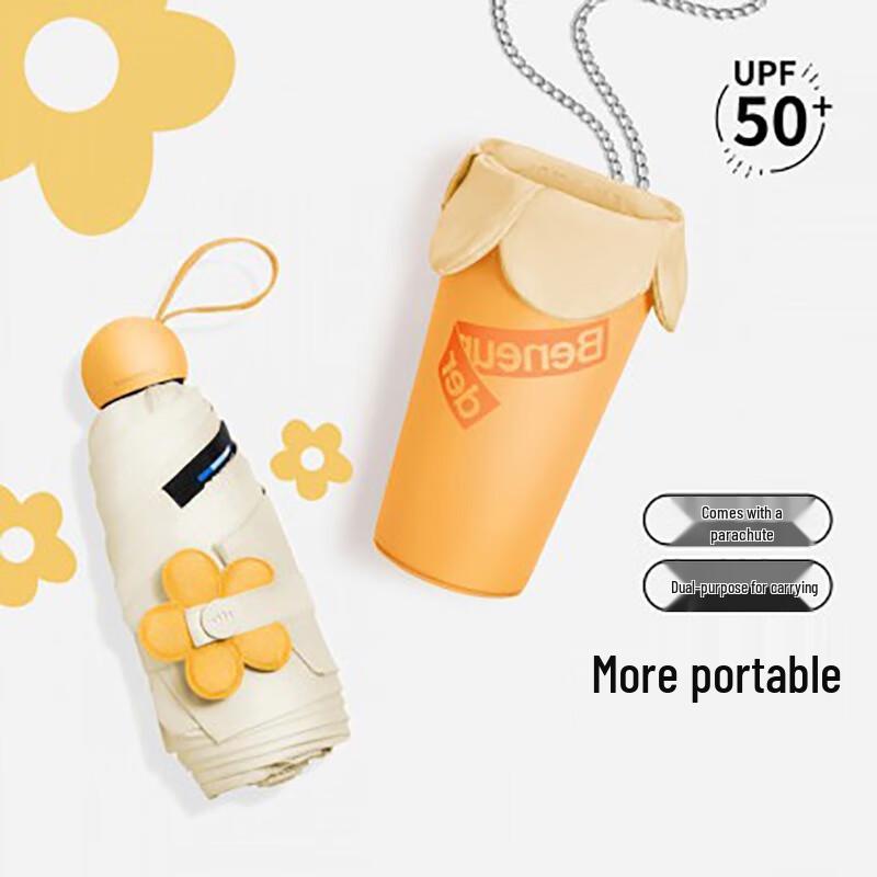 Banana Under Mini UV Protection Folding Umbrella