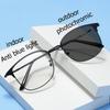 Pochromic Frameless Eyeglasses for Men Fashion Glasses Anti Radiation Eye Sunglasses for Men Korean Glasses Rectangle Compute