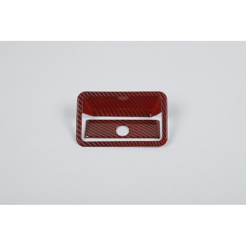 Co-pilot Storage Box Handle Trim Cover For Ford F150 Red Carbon Fiber Accessorie