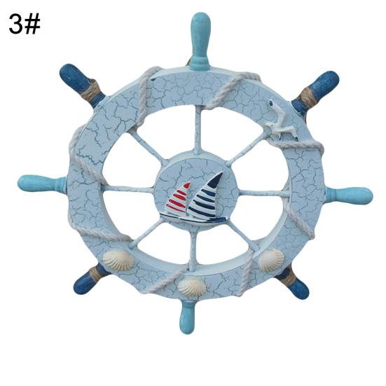 

Средиземноморская треснувшая лодка стена висячая корабельная руль руль декор орнамент