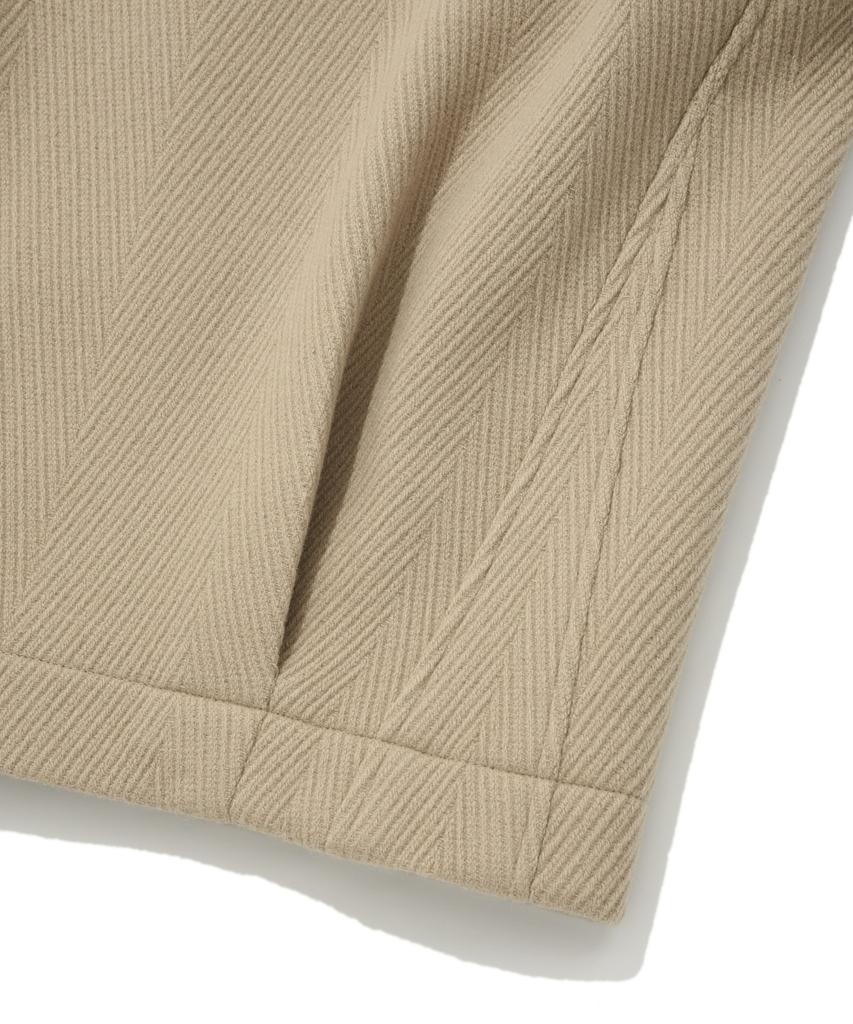 Covernat Wool Half Mac Coat Beige