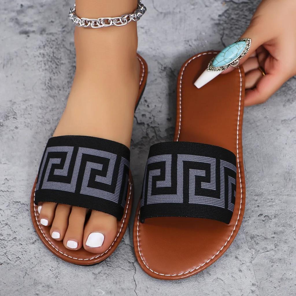 Fashion Plus Size 43 Fashion Woman Flat Slippers Summer New Outdoor Sandy Beach Open Toe Non-Slip Casual Women Sandals Sandalias Mujer