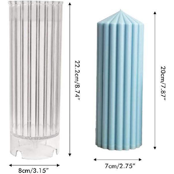 Geometric Shape Plastic Candle Making Mold - Coarse Rack Tip Scented for Paraffin and Carnauba Wax (1)