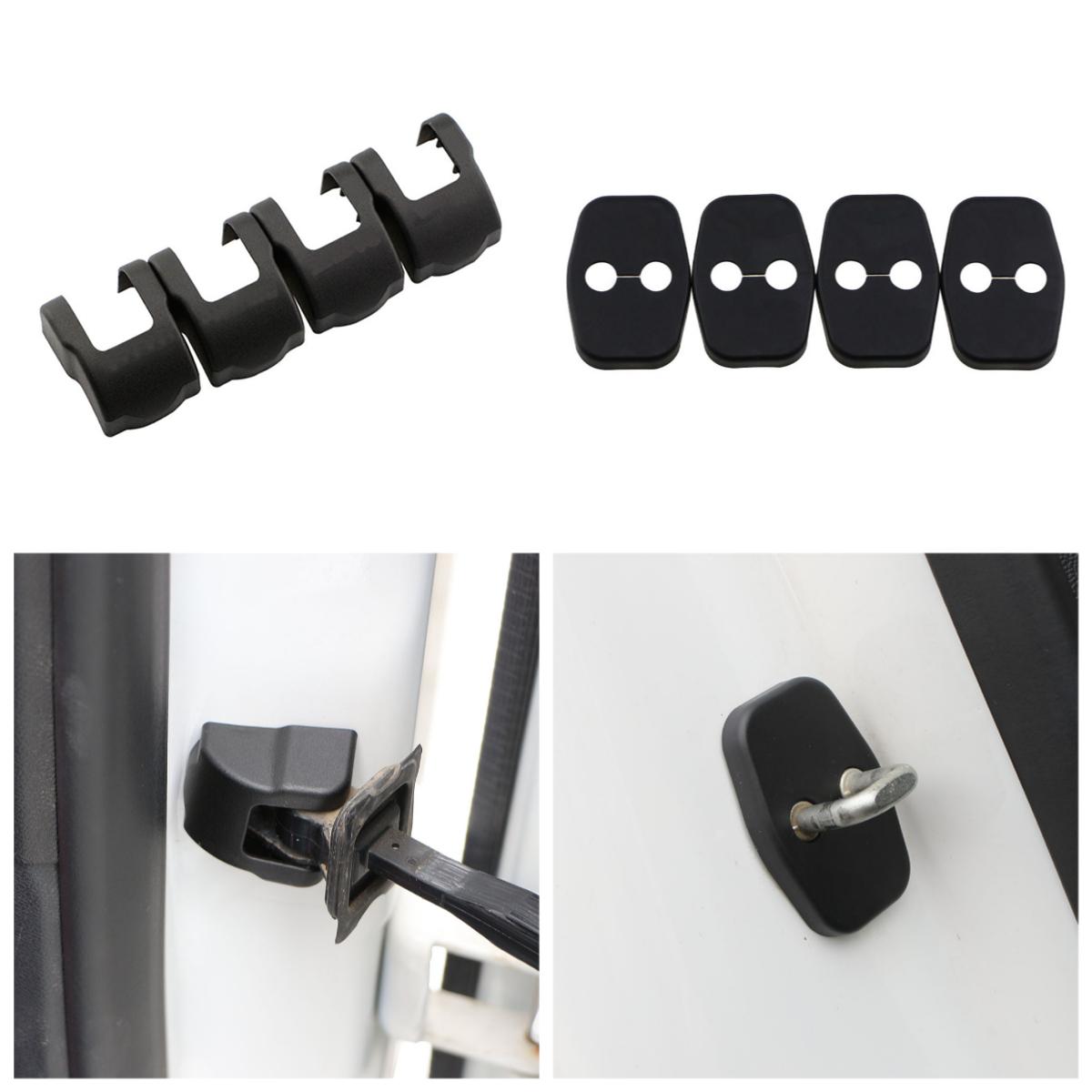 

8 шт. Накладка на замок двері автомобіля Обмежувач ходу дверей Накладка-стопор для Peugeot 308 408 2008 208 2013 - 2015 CITROEN C4 Захисний аксесуар чорний