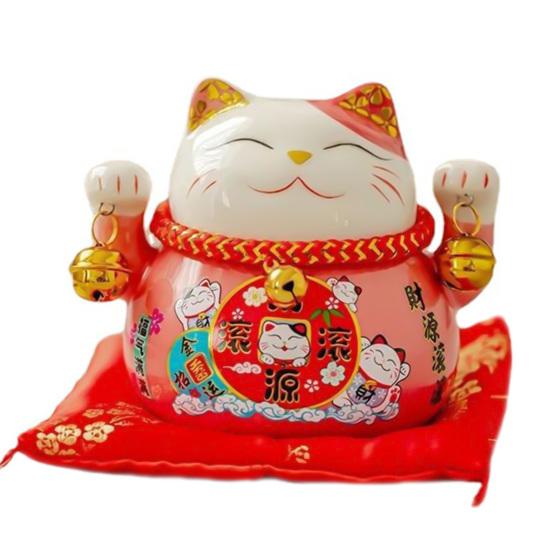 Saving Jar Fine Workmanship Large Capacity Ceramic Japanese Style Lucky Cat Piggy