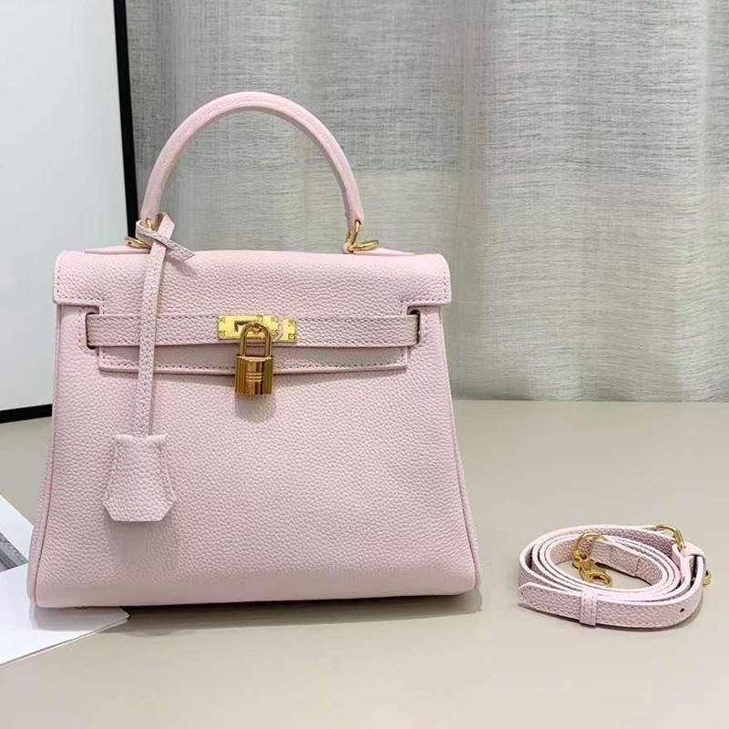 

Сумка из коровьей кожи Togo с золотой пряжкой, пузырчато-зеленая, с узором Fresh Lychee, кожаная сумка с золотой фурнитурой 20x8x14cm розовый