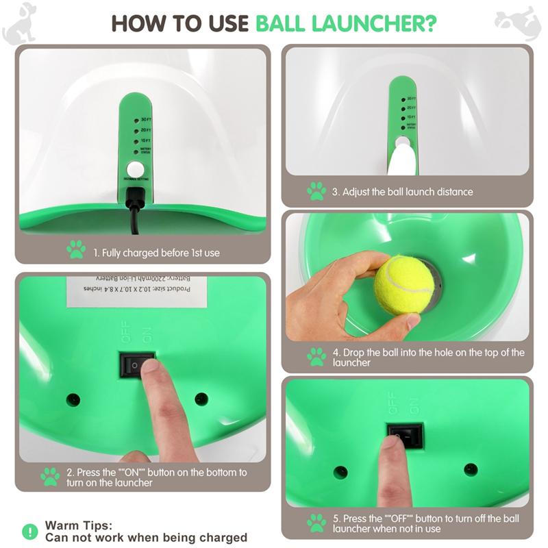 Dog Tennis Ball Launcher Dogs Chase Automatic Automatic Fun Interactive Machine Fun Interactive Catapult Throw