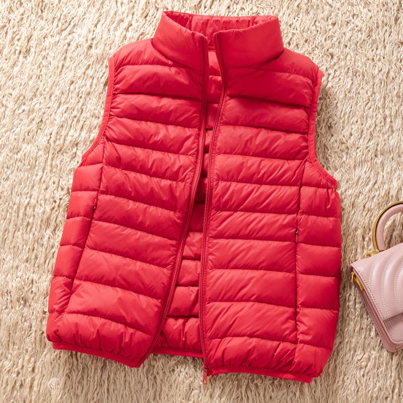 White Duck Down Women Sleeveless Jackets Arrivals Female Ultra Lightweight Packable Vest Women Coats